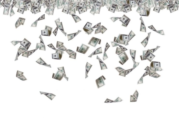 raining money