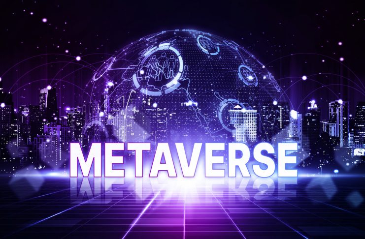 Metaverse world virtual reality technology concept. Internet of things (IoT). Futuristic business finance blockchain