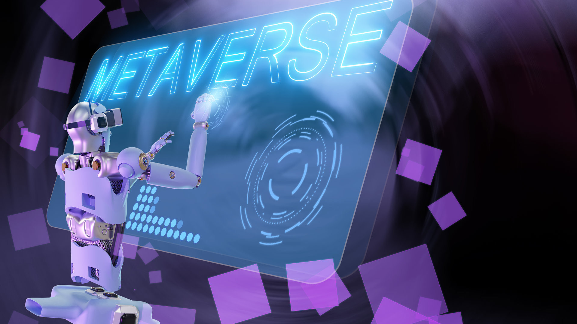 Robot metaverse VR avatar reality game virtual reality of people blockchain technology investment, business lifestyle virtual reality vr world connection cyber avatar metaverse people 2022 3D RENDER