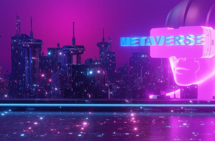 Metaverse Cosmic Banner Background 3d Render