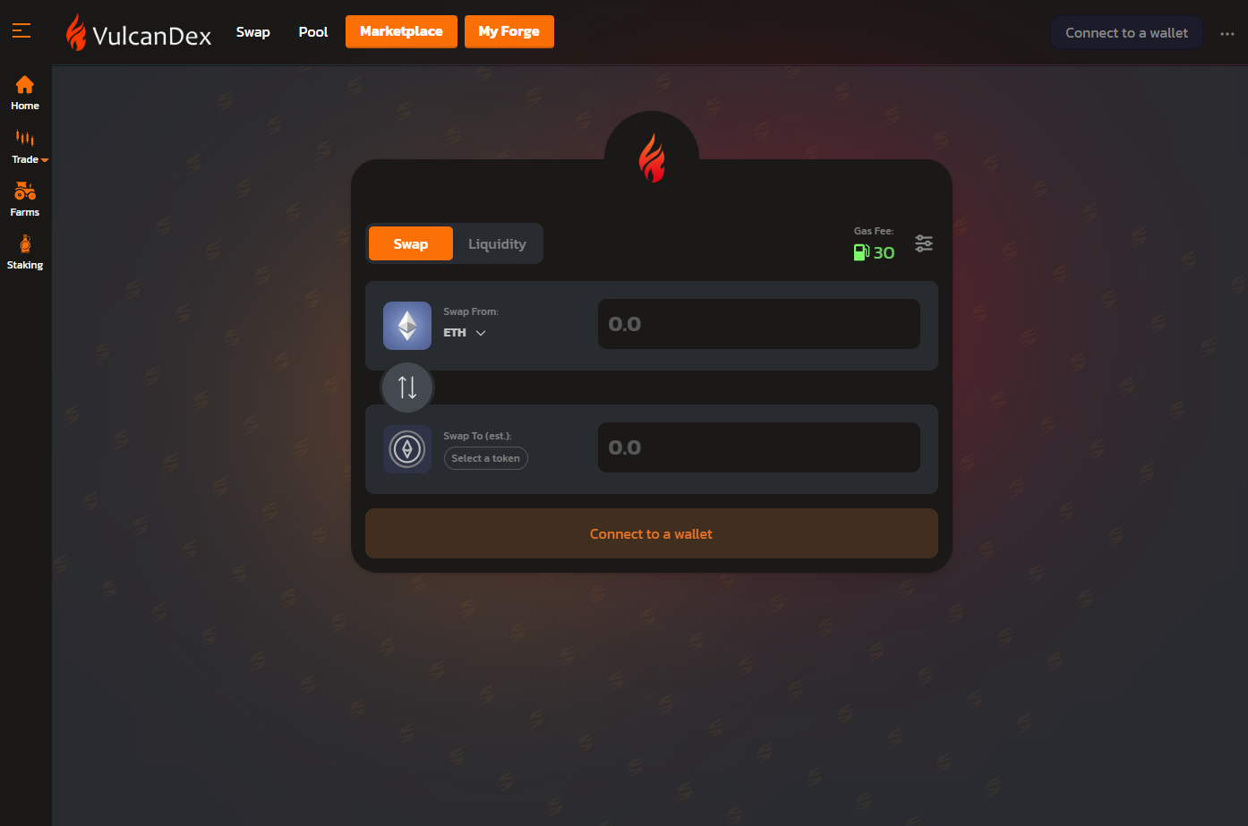 vulcan DEX decentralized exchange