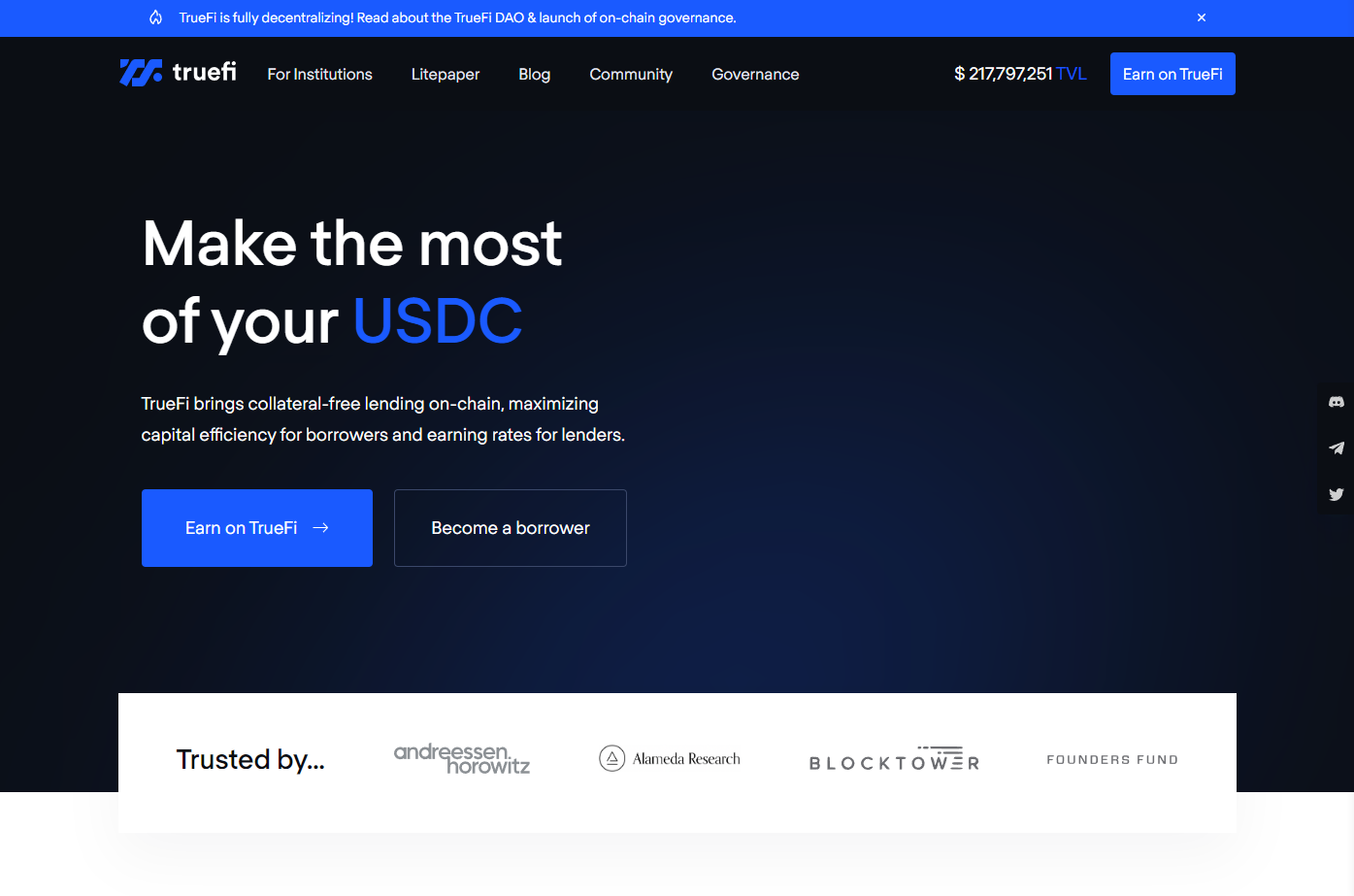 truefi borrowing lending