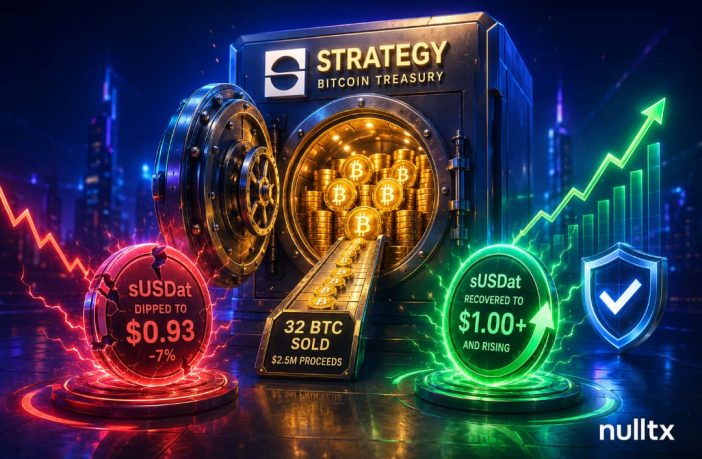 Strategy's First Bitcoin Sale Since 2022 Sends Saturn Credit's sUSDat Briefly Below $0.93